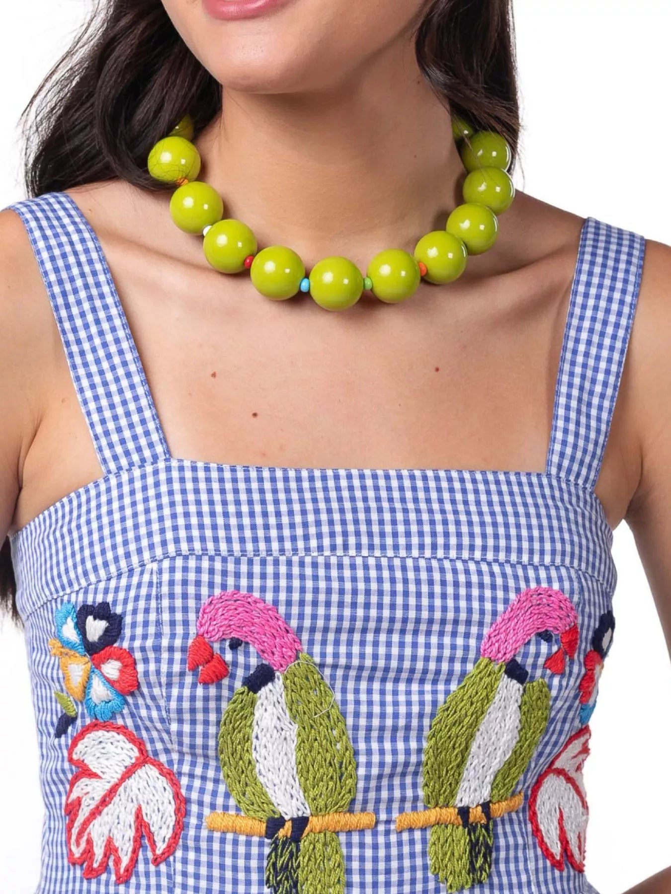 Embroidered Square Neck Tiered Maxi Cami Dress OutfitFlow