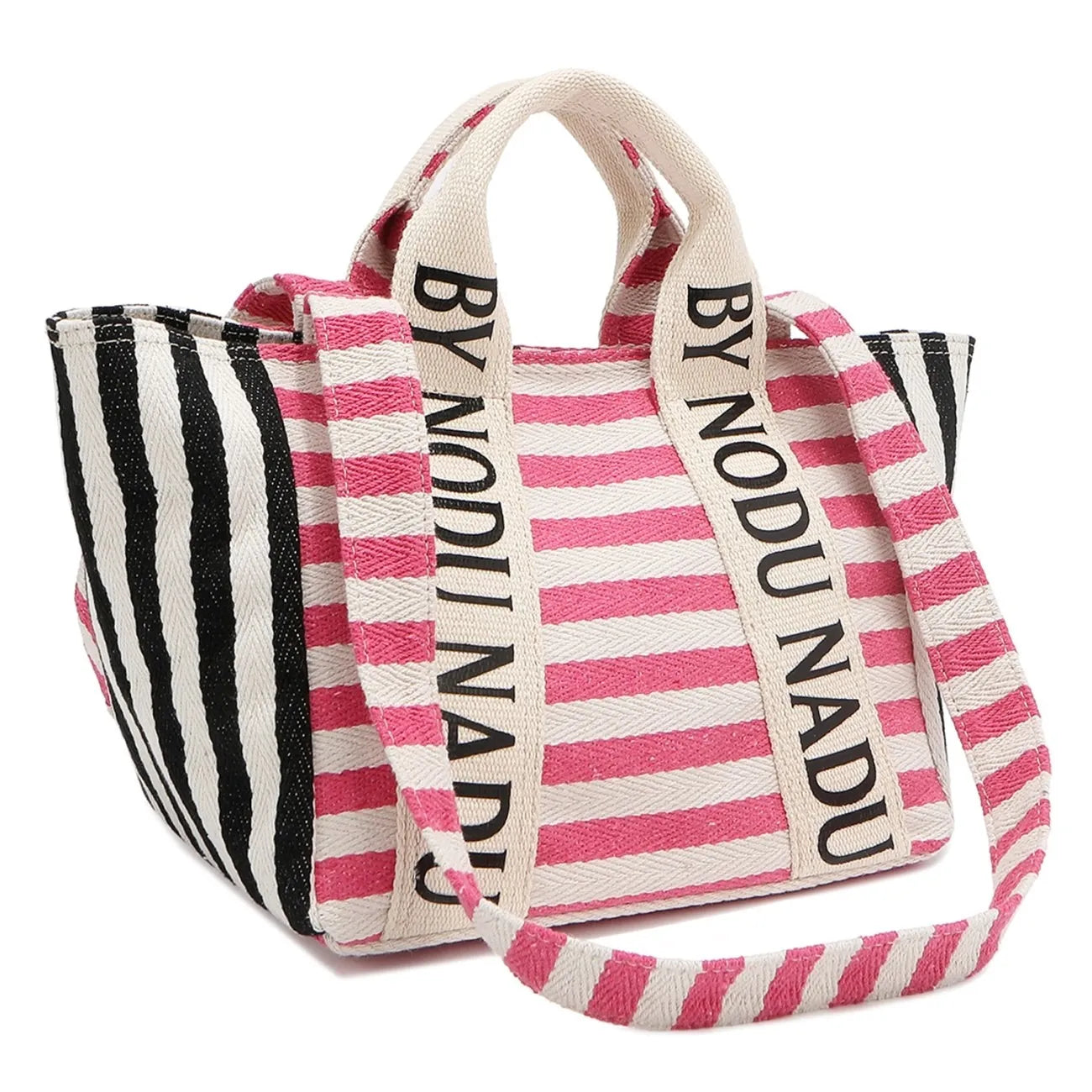 Nicole Lee USA Letter Striped Tote Bag OutfitFlow