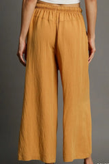 Umgee Full Size Rope Drawstring Wide Leg Pants Plus Size OutfitFlow