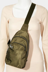 Outfit Flow - Fame Solid Color Nylon Sling Bag