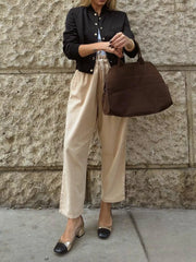 Snap Down Cropped Bomber Jacket OutfitFlow