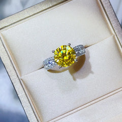3 Carat Moissanite 925 Sterling Silver Ring OutfitFlow