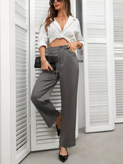 High Waist Wide Leg Pants Trendsi