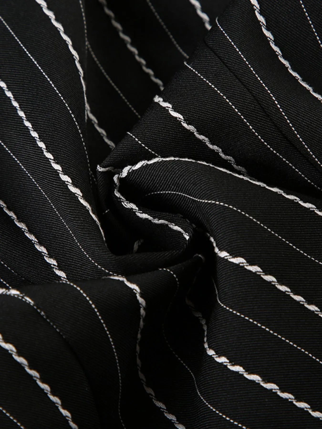 Striped Button-Down Collared Neck Shirt OutfitFlow