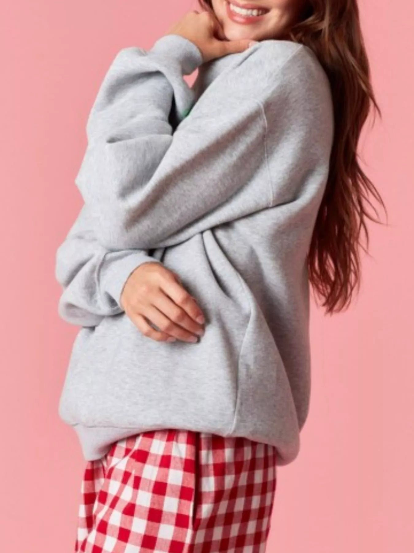 Holly Jolly Crew Neck Christmas Sweatshirt OutfitFlow