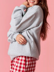 Holly Jolly Crew Neck Christmas Sweatshirt OutfitFlow