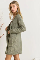 ADORA Comfy Fuzzy Sweater Cardigan OutfitFlow