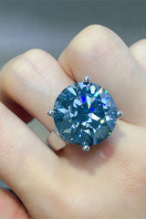 Outfit Flow - 20 Carat Moissanite 925 Sterling Silver Ring