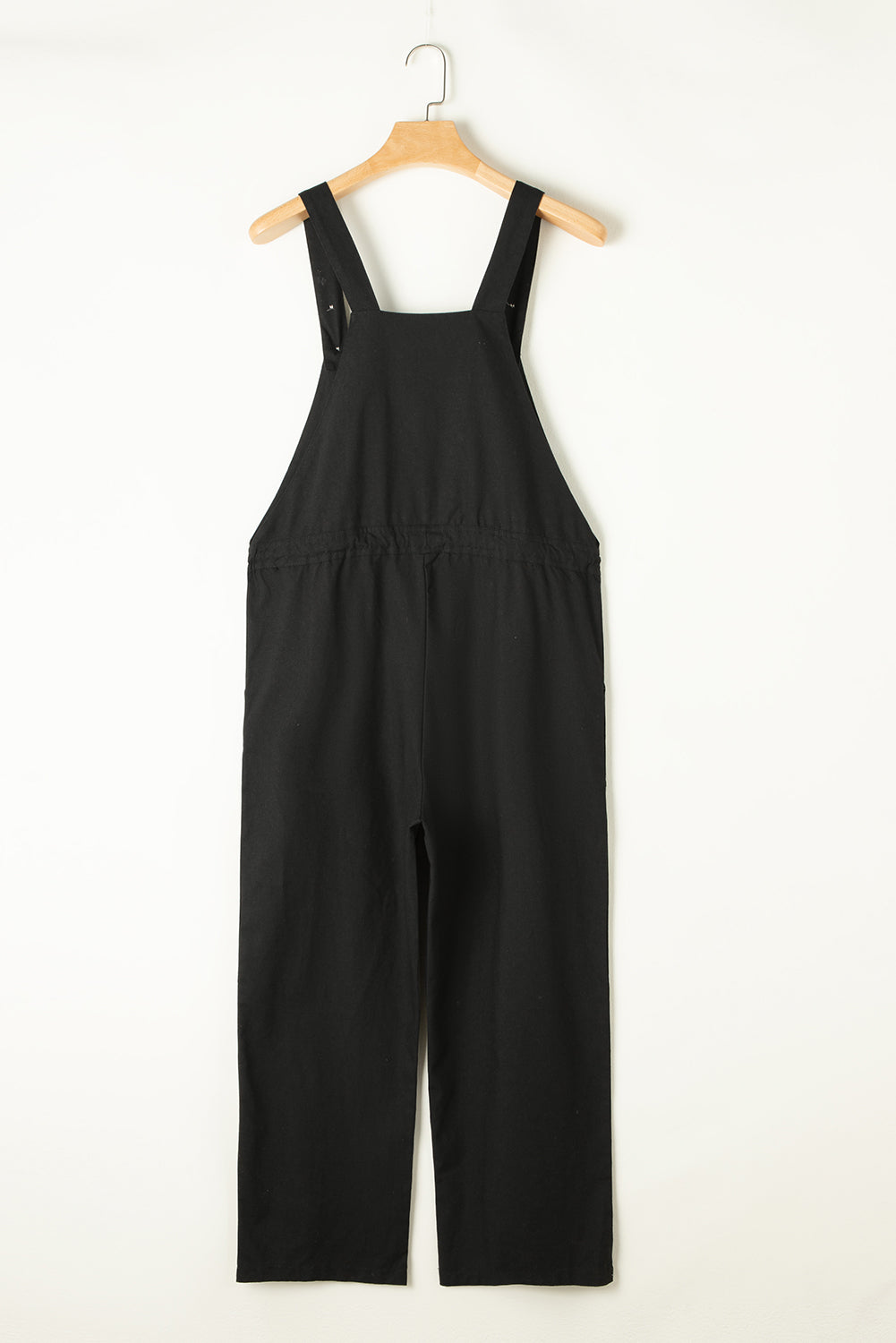 Drawstring Wide Strap Overalls with Pockets OutfitFlow