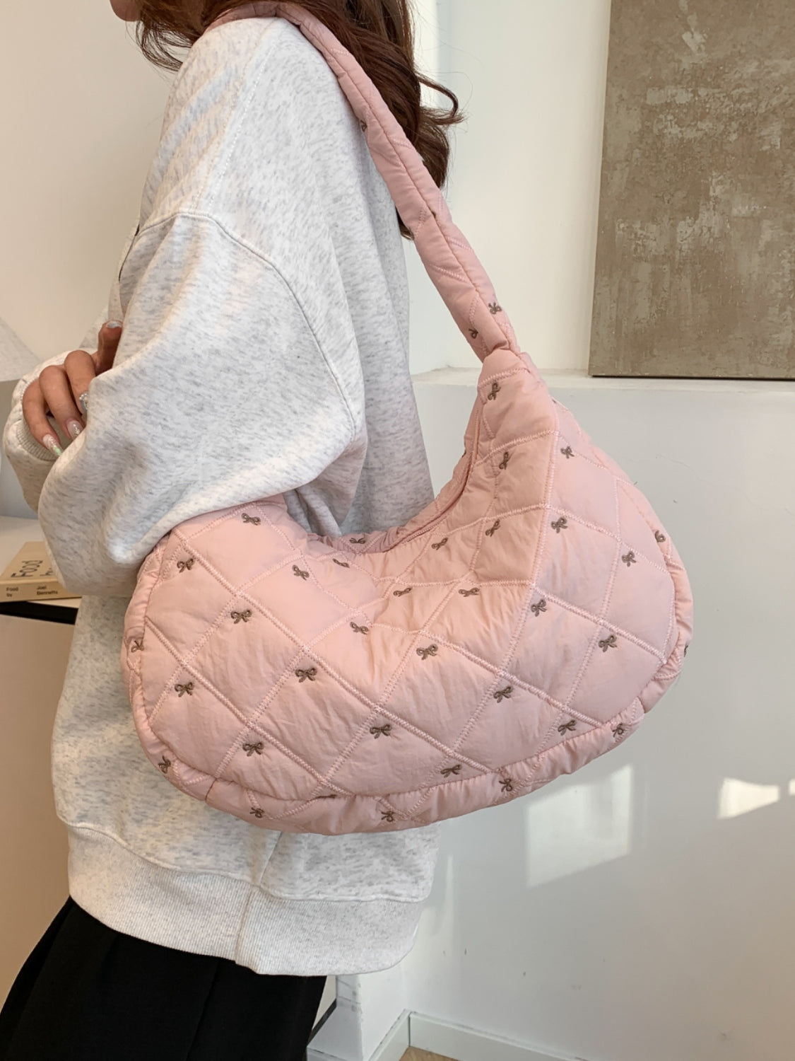 Outfit Flow - Bow Polyester Shoulder Bag