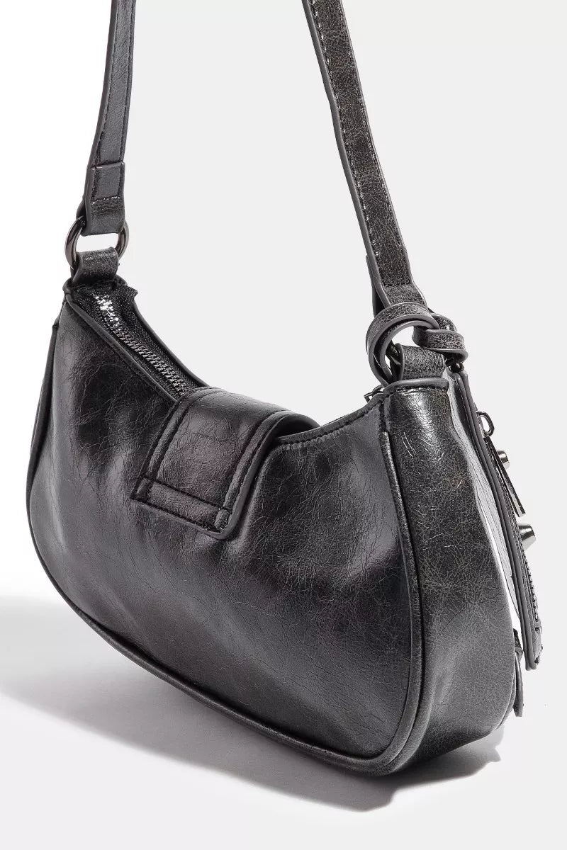 Fame Triple Belt Faux Leather Hand Bag OutfitFlow
