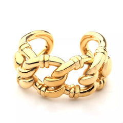 18K Gold-Plated Chain Link Open Ring OutfitFlow