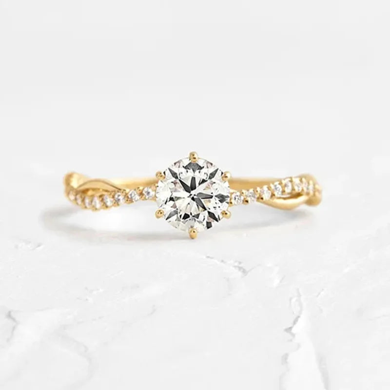 925 Sterling Silver Inlaid Zircon Ring OutfitFlow