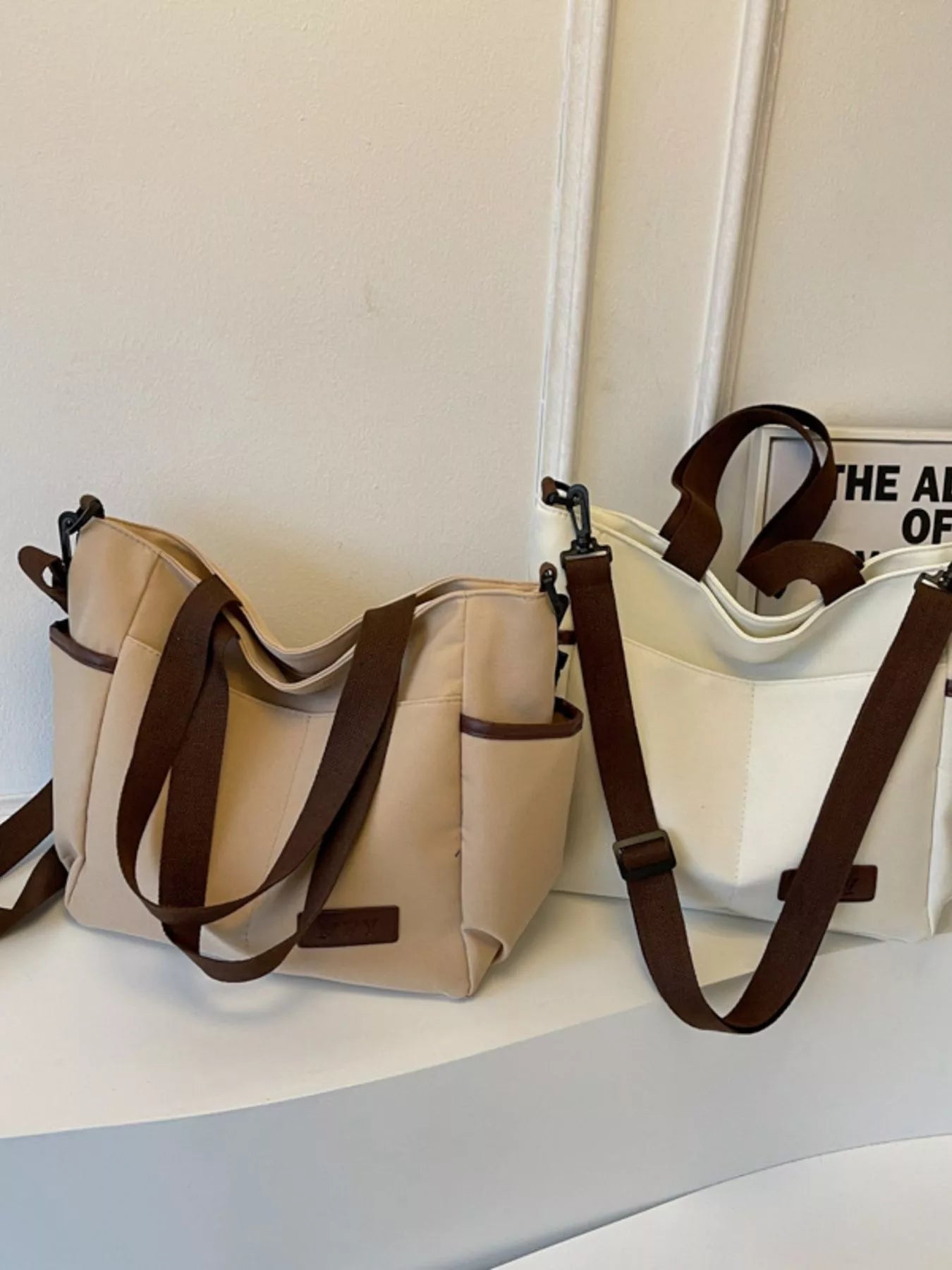 Canvas Shoulder Bag with Adjustable Strap OutfitFlow