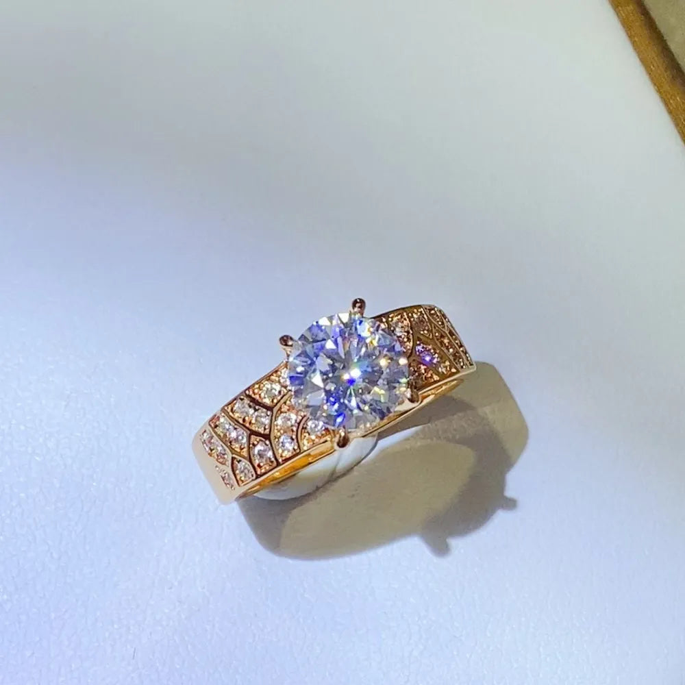 1.5 Carat 925 Sterling Silver Moissanite Ring OutfitFlow