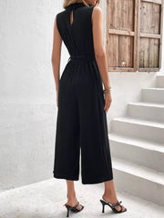 Sleeveless Wide Leg Jumpsuit OutfitFlow