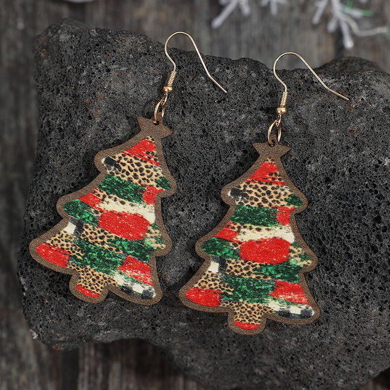 Outfit Flow - Christmas Tree PU Leather Earrings