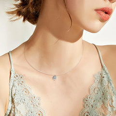1 Carat Moissanite 925 Sterling Silver Necklace OutfitFlow