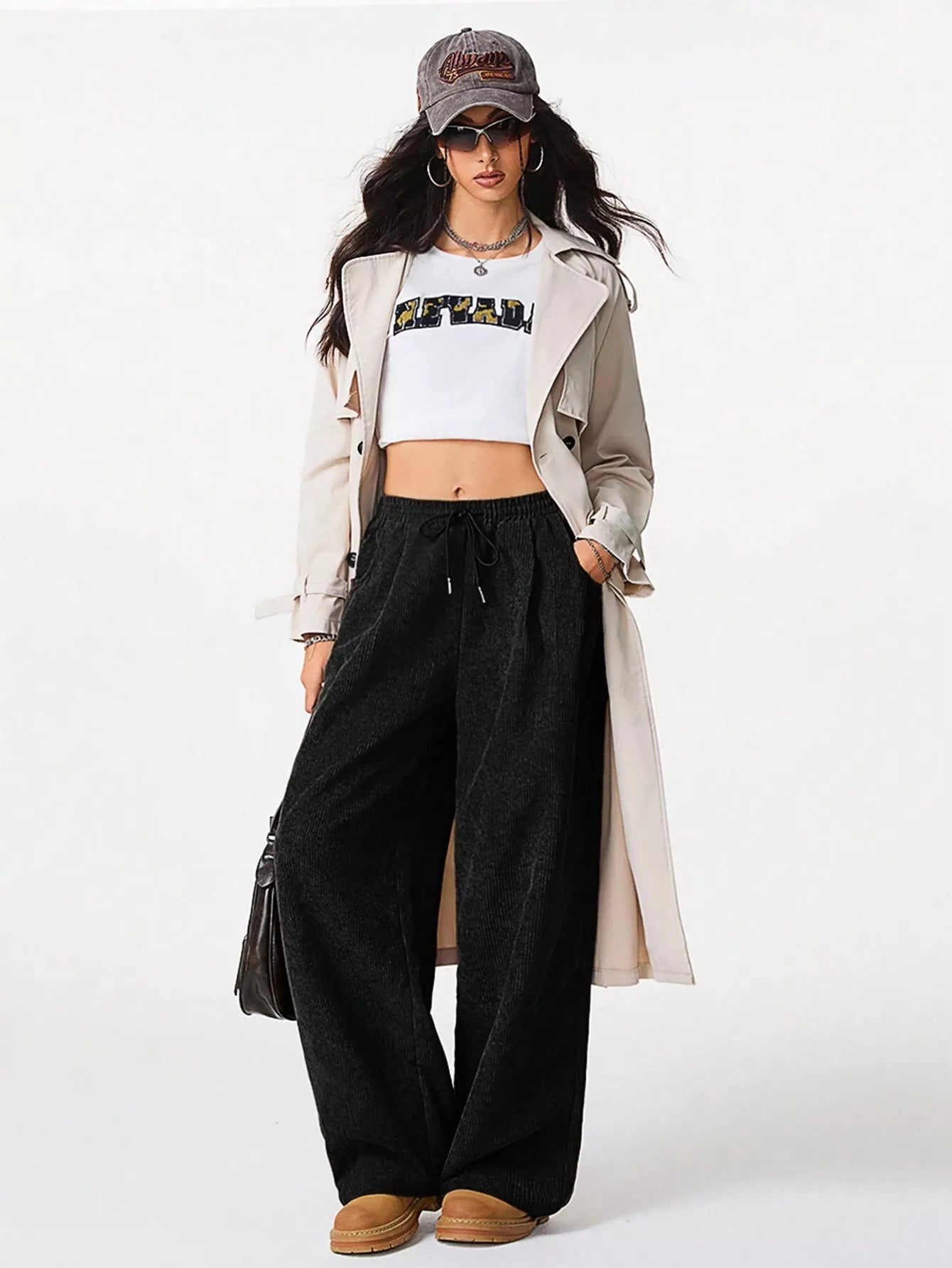 Corduroy Wide Leg Pants OutfitFlow