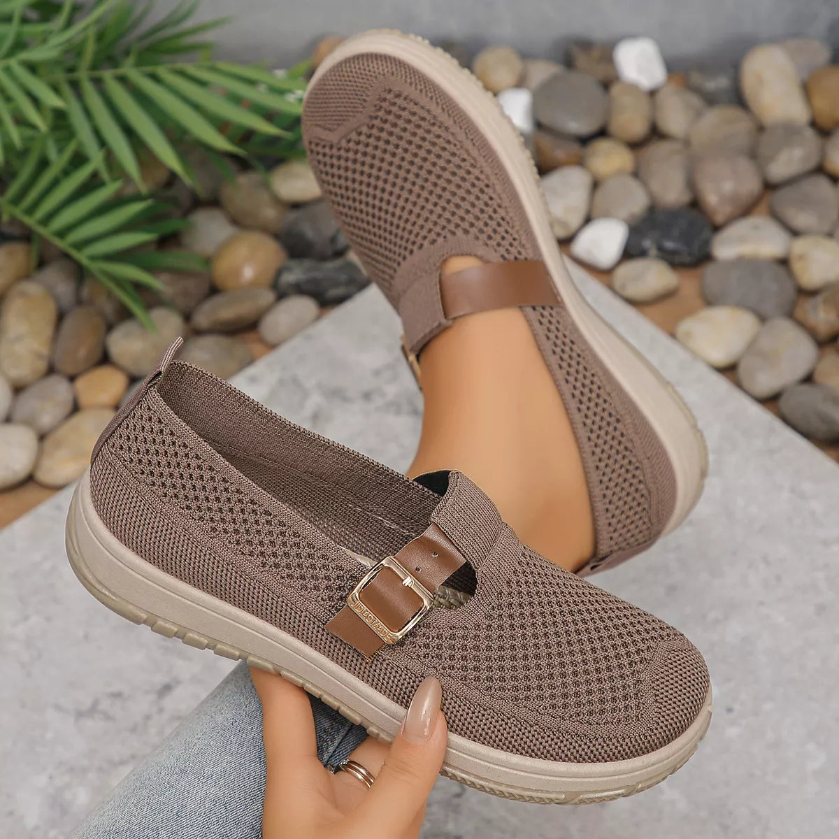 Round Toe Platform Slip-Ons OutfitFlow