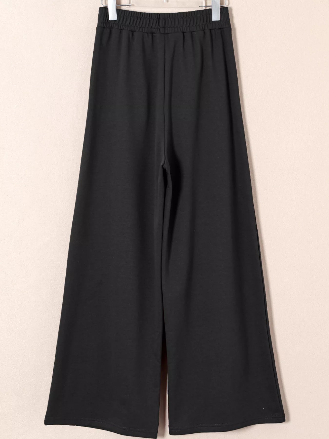 Tied Elastic High Waist Pleated Detail Solid Sweatpants OutfitFlow