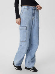 Outfit Flow - Mid-Rise Waist Jeans with Pockets