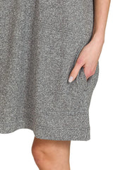 Zenana Soft Melange Hacci T-shirts Dress OutfitFlow