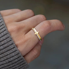 925 Sterling Silver Cross Ring OutfitFlow