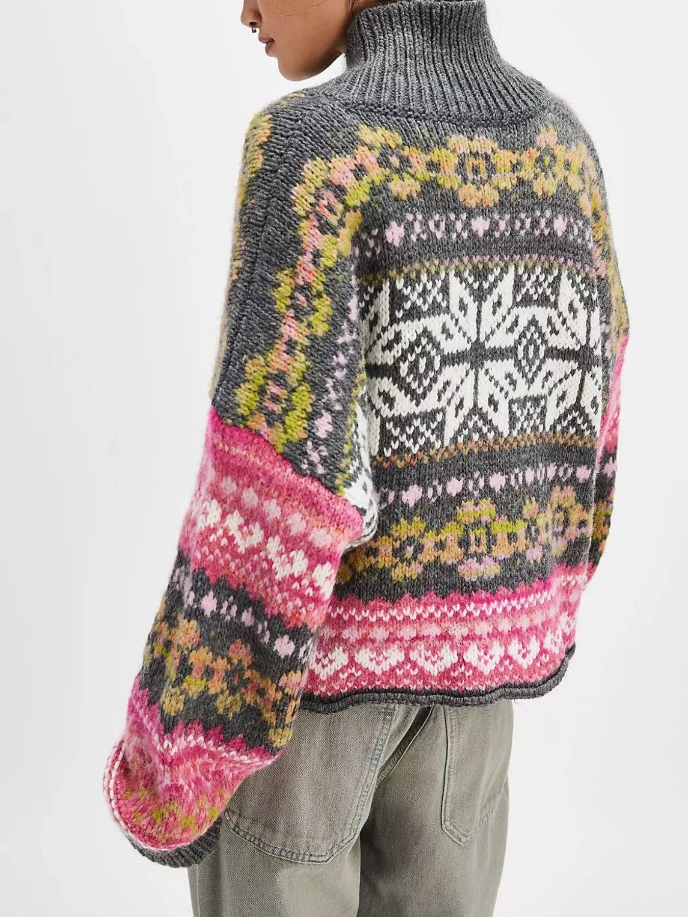 Vintage Button Up Knit Cardigan OutfitFlow