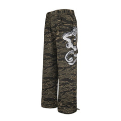 Men's Snake Camouflage Loose Fit Pants OutfitFlow