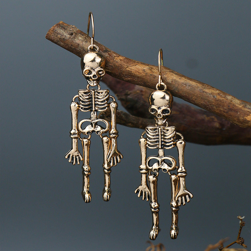 Skeleton Alloy Earrings OutfitFlow