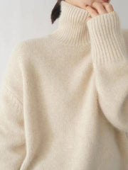 Outfit Flow - Turtleneck Dropped Shoulder Long Sleeve Sweater