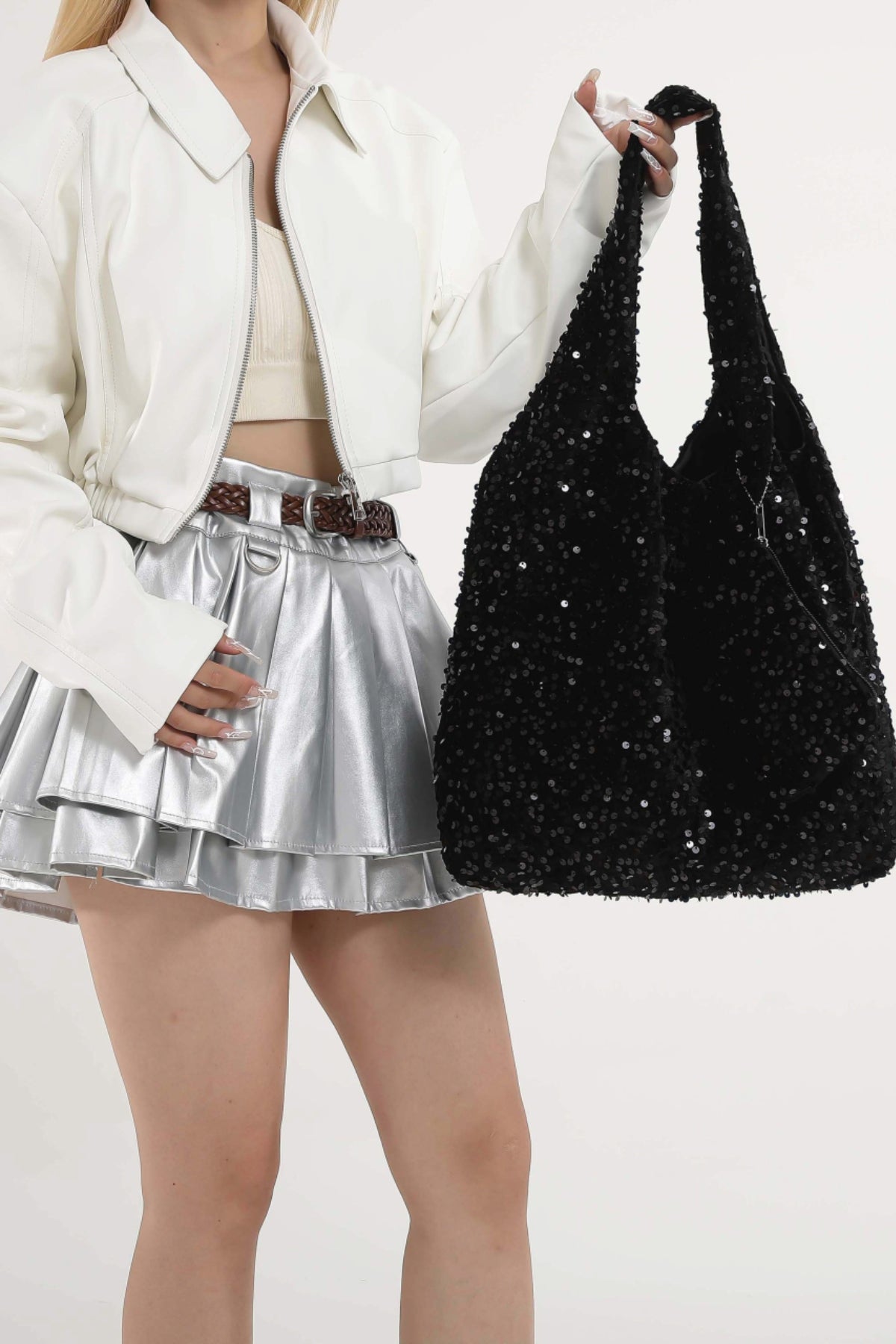 Sequin Polyester Handbag