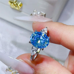 3 Carat Moissanite 925 Sterling Silver Ring OutfitFlow