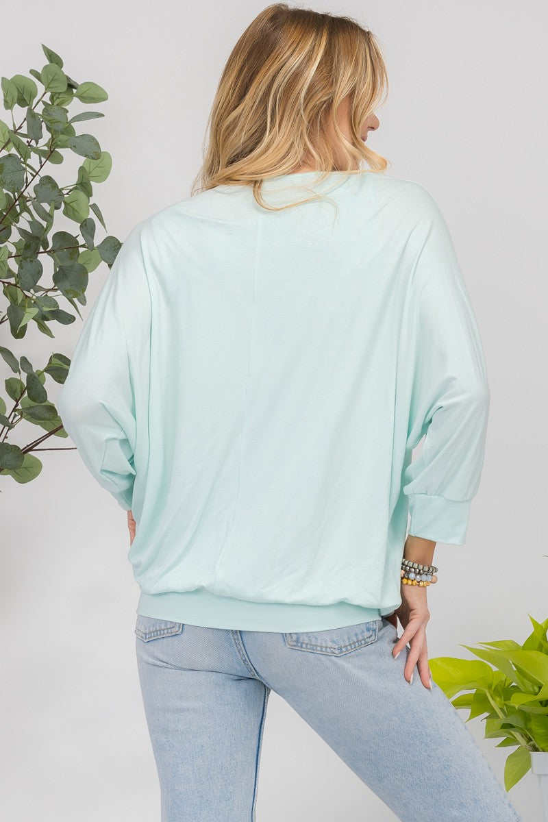 Outfit Flow - Celeste Full Size Floral Round Neck Top with Two Layer Detail