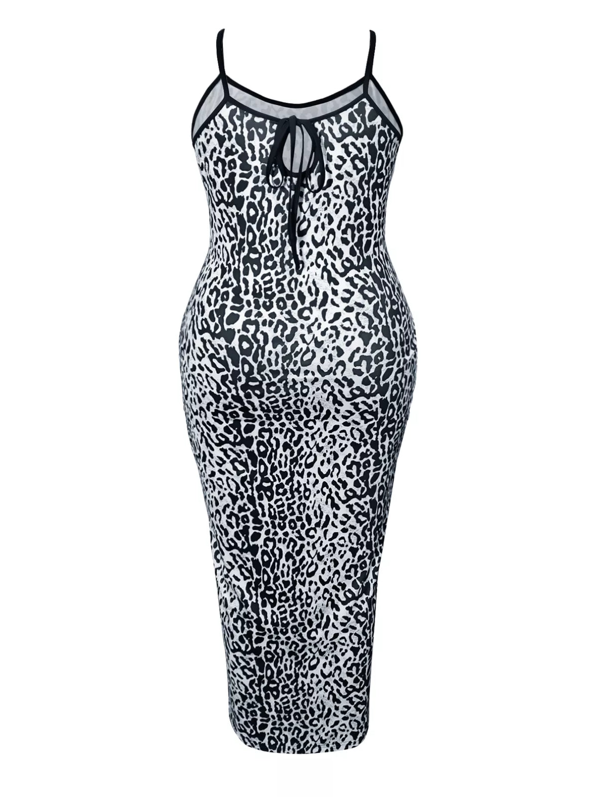 Plus Size Leopard Print Bodycon Maxi Dress Leopard OutfitFlow