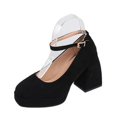 Square Toe Block Heel Pumps OutfitFlow