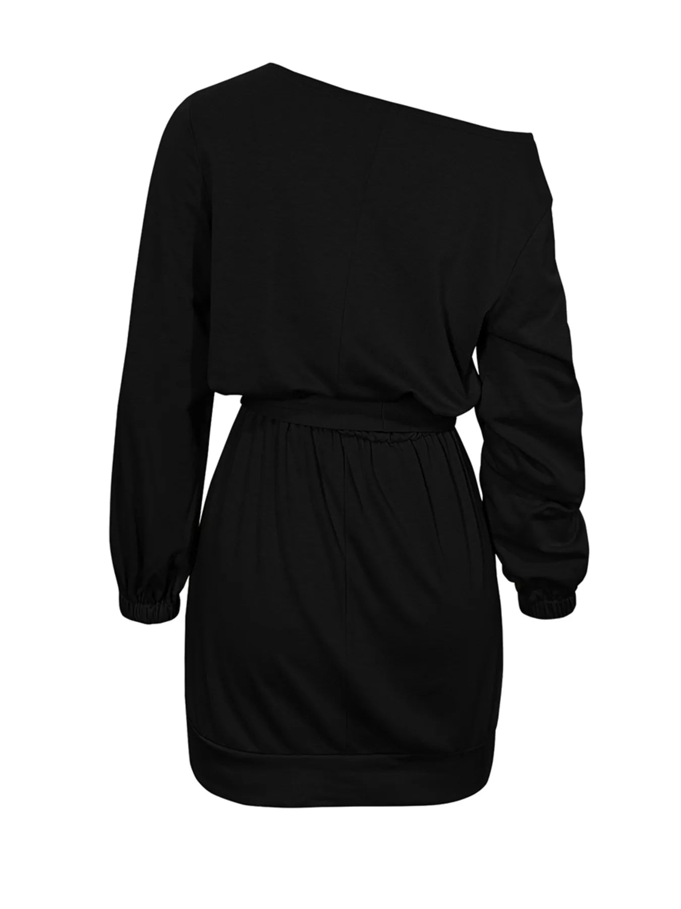 One Shoulder Tie Waist Dress OutfitFlow