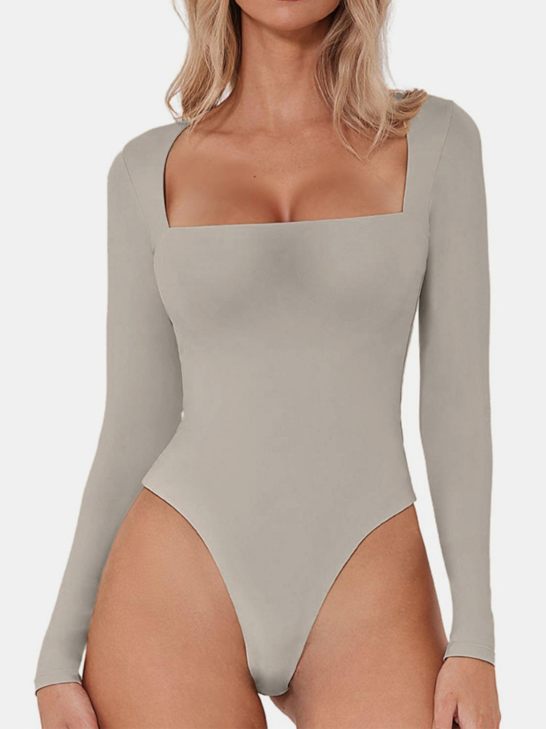 Outfit Flow - Square Neck Long Sleeve Bodysuit