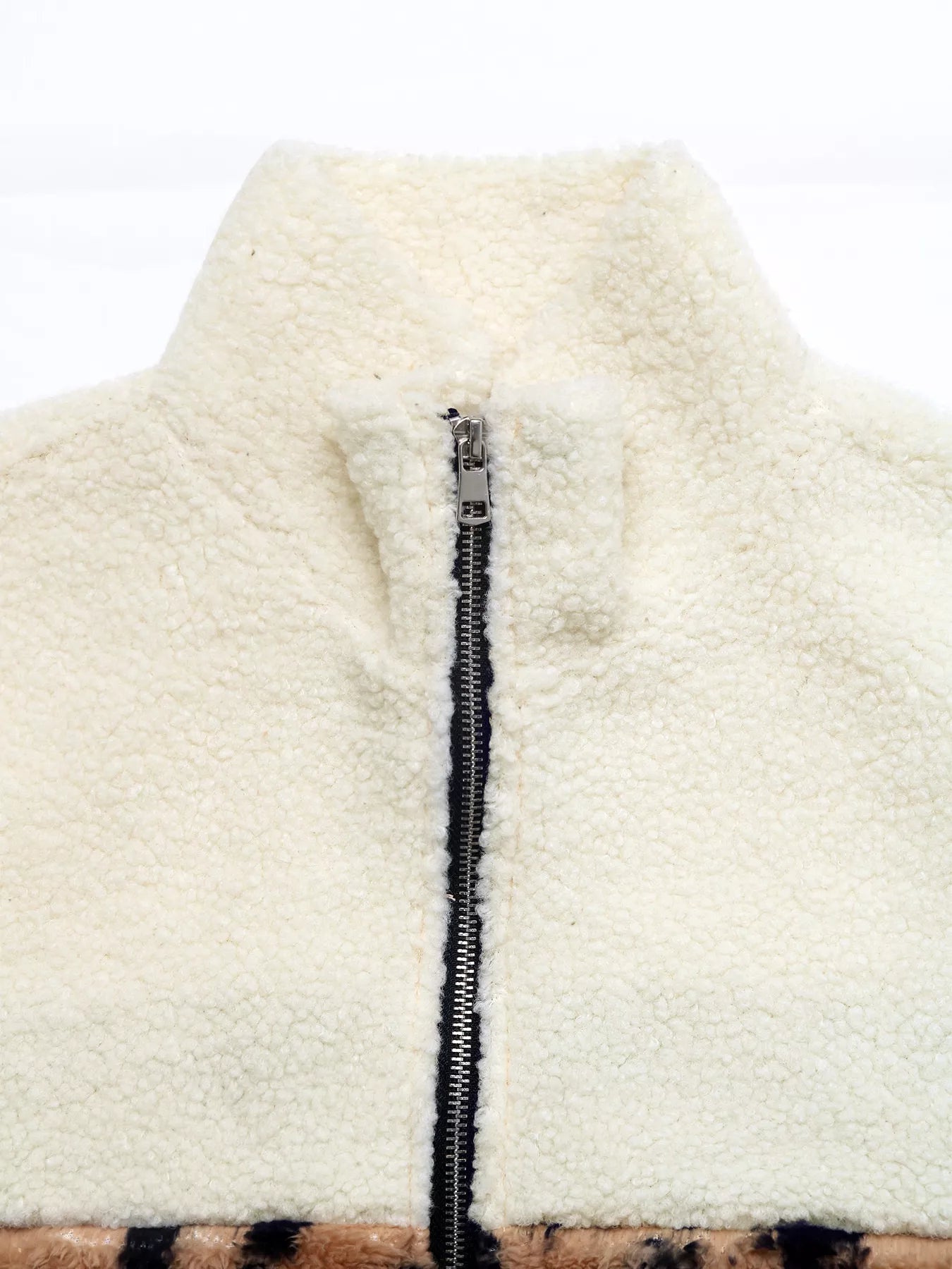 Leopard Zip Up Fleece Jacket OutfitFlow