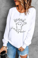 Outfit Flow - Ghost Graphic Long Sleeve Dropped Shoulder Sweatshirt