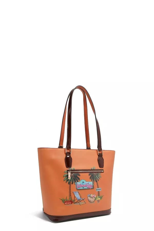 Nicole Lee USA Tropical Beach House Print Shopper Bag OutfitFlow