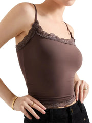 Lace Trim Cami Top OutfitFlow