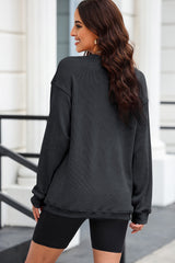 Outfit Flow - Sequin Nutcracker Round Neck Long Sleeve Sweatshirt