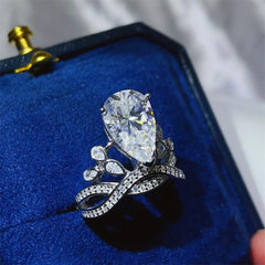 5 Carat Moissanite 925 Sterling Silver Ring OutfitFlow