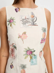 Printed Sleeveless Mini Dress OutfitFlow