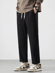 Men's Full Size Drawstring Track Pants with Relaxed Fit Plus Size OutfitFlow