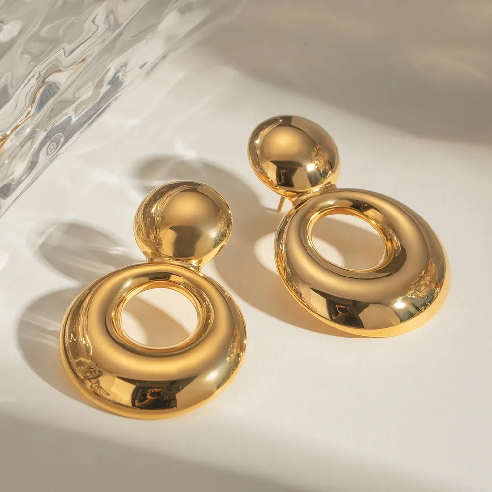 18K Gold-Plated Cutout Earrings OutfitFlow