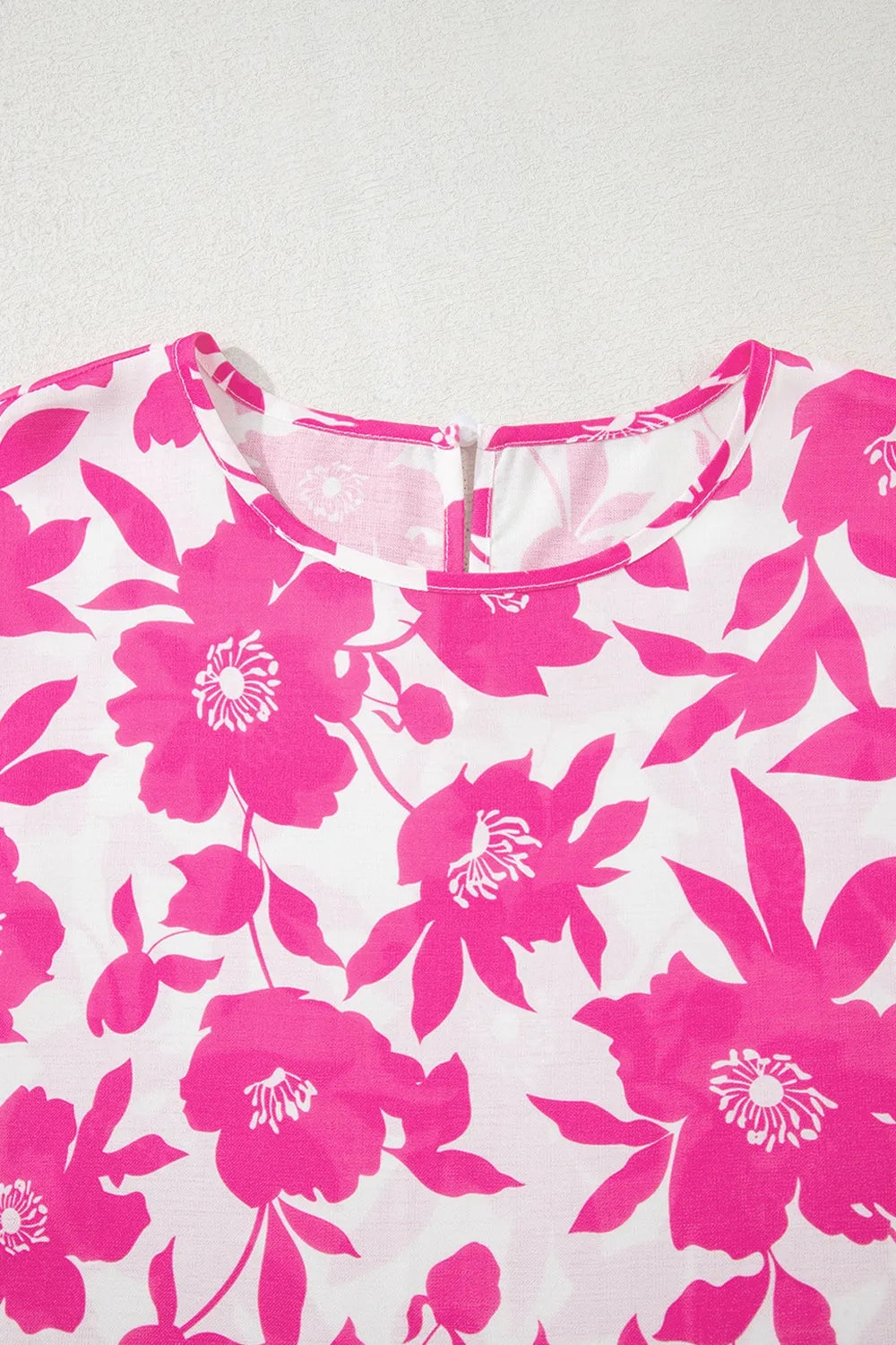 Floral Print Short Sleeve Casual Blouse OutfitFlow