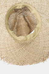 Fame Fringe Edge Straw Braided Western Fedora Hat OutfitFlow